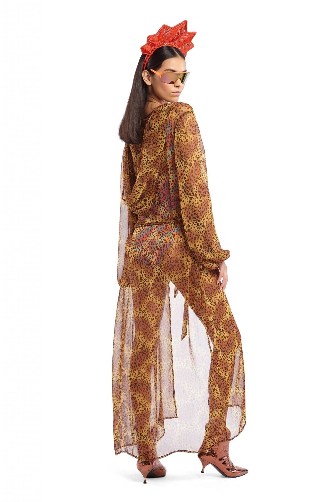 Shania Twain Leopard Print Duster Floor Length Robe Long Etsy