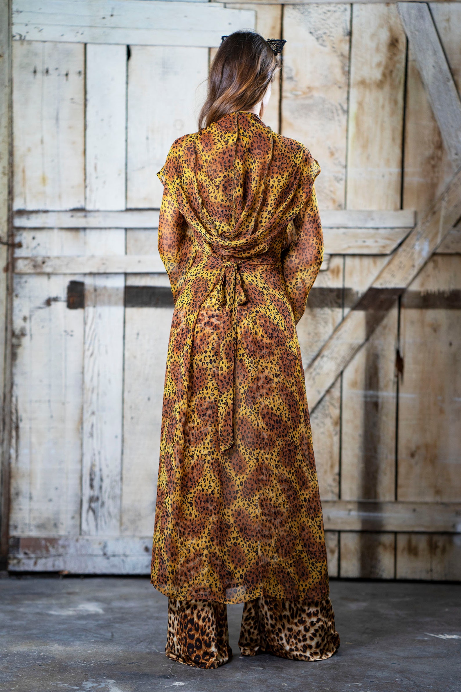 Shania Twain Leopard Print Duster Floor Length Robe Long Etsy