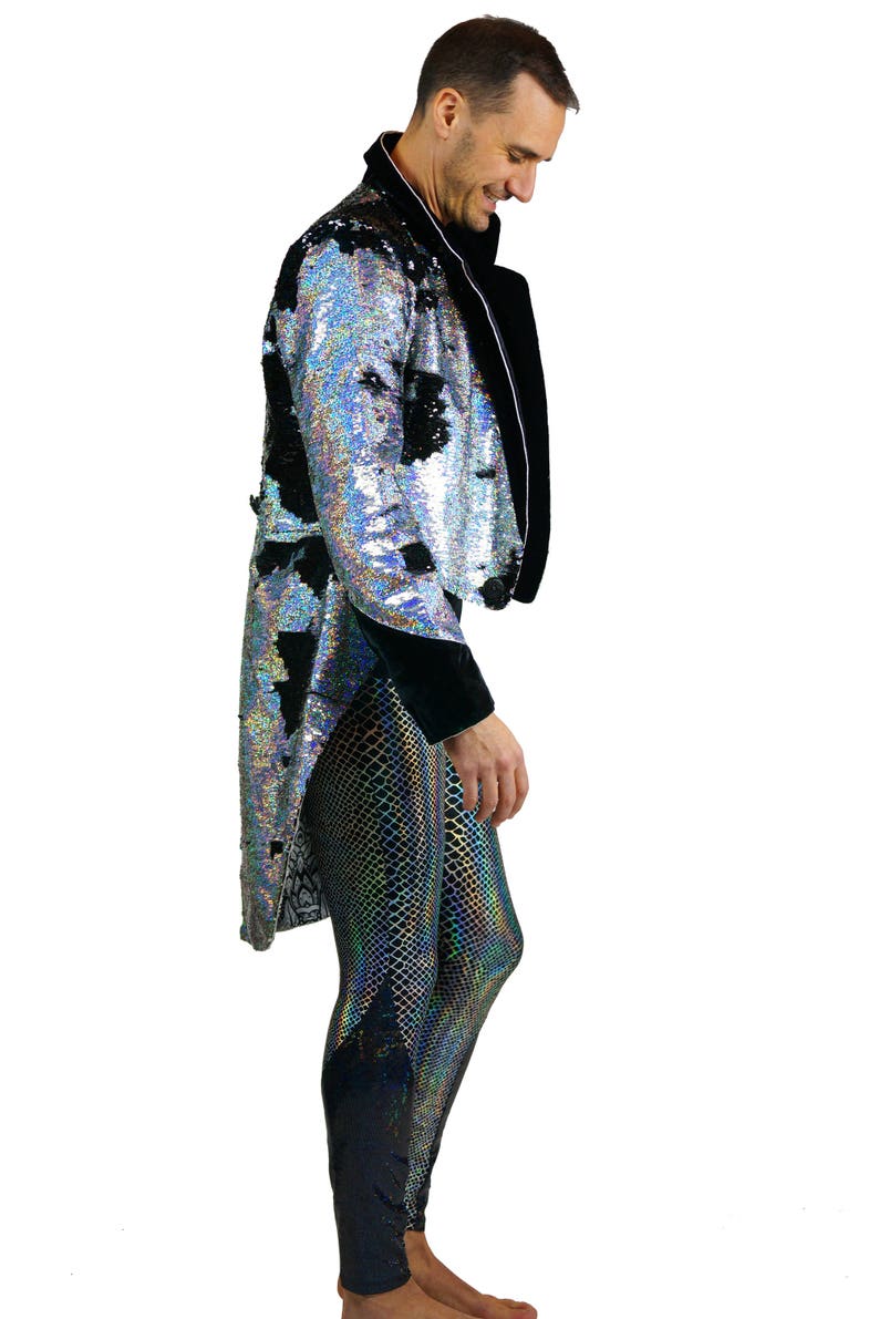 Mens Sequin jacket blazer marching band ring master jacket Etsy