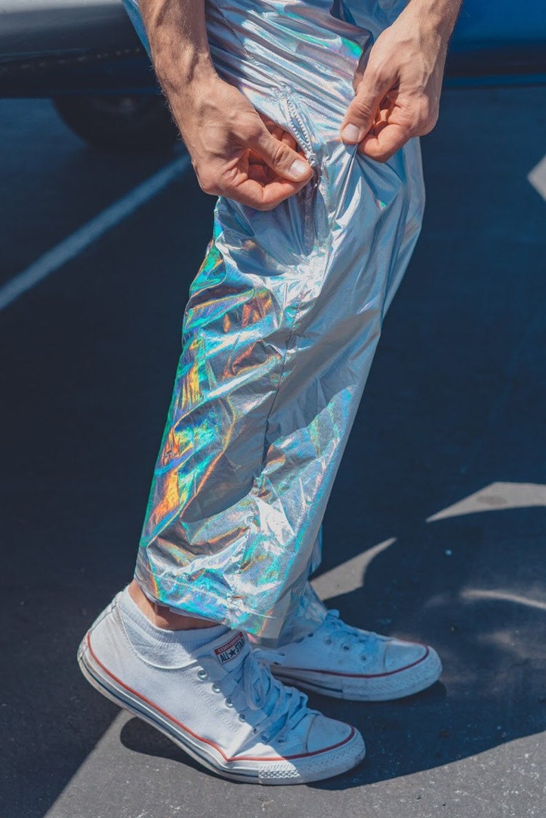 Flight Suit Holographic Pilot Suit Onesie Techwear Party Etsy