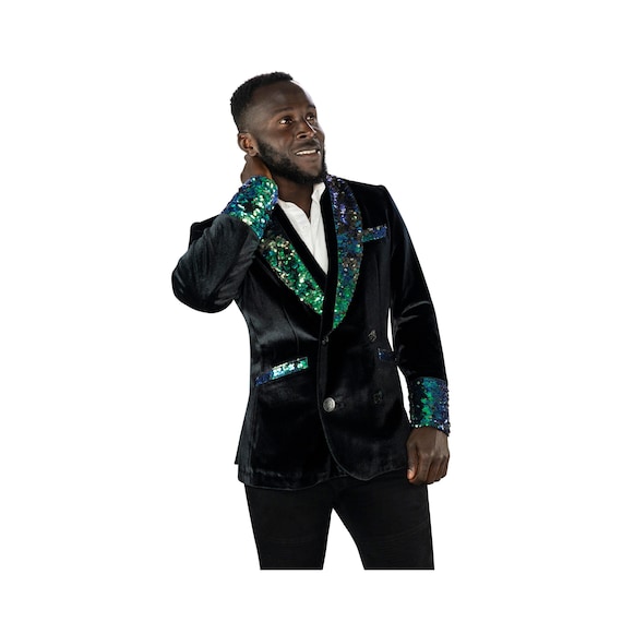 Mens sequin top jacket costume