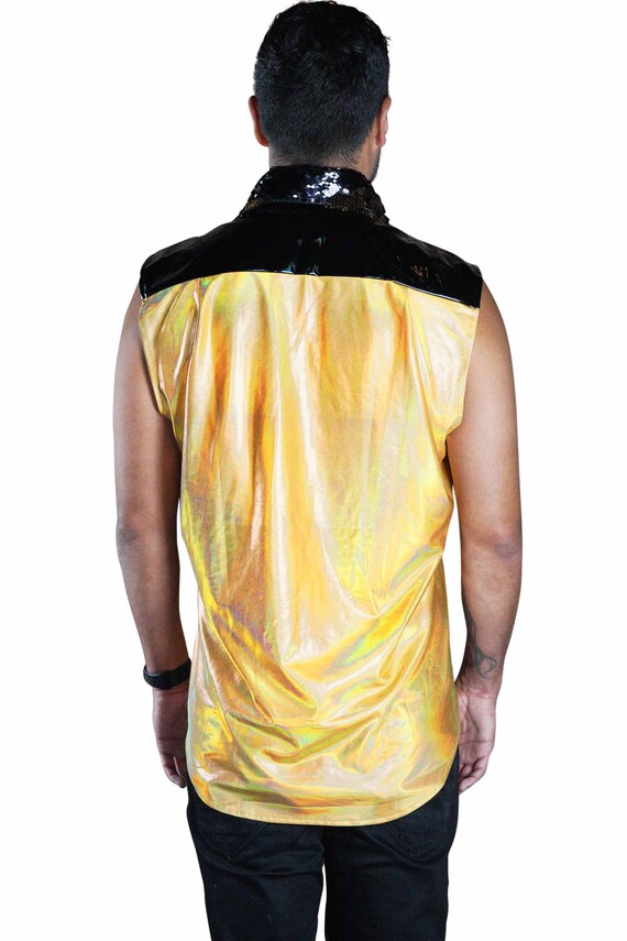 sleeveless tuxedo t shirt
