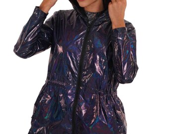 【美品】RAINMAKER - SHADOWSTRIPE HOODEDCOAT Spyder Rain Jacket - Waterproof