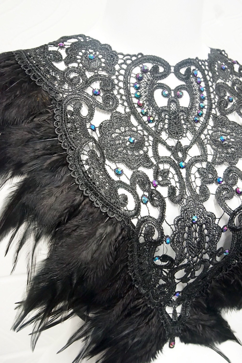 Feather beaded bralette
