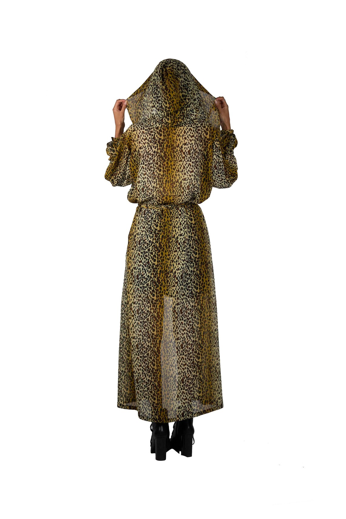 Shania Twain Leopard Print Duster Floor Length Robe Long Etsy