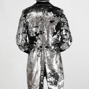 Mens Sequin Jacket Tail Coat Burning Man Costumes Reversible - Etsy