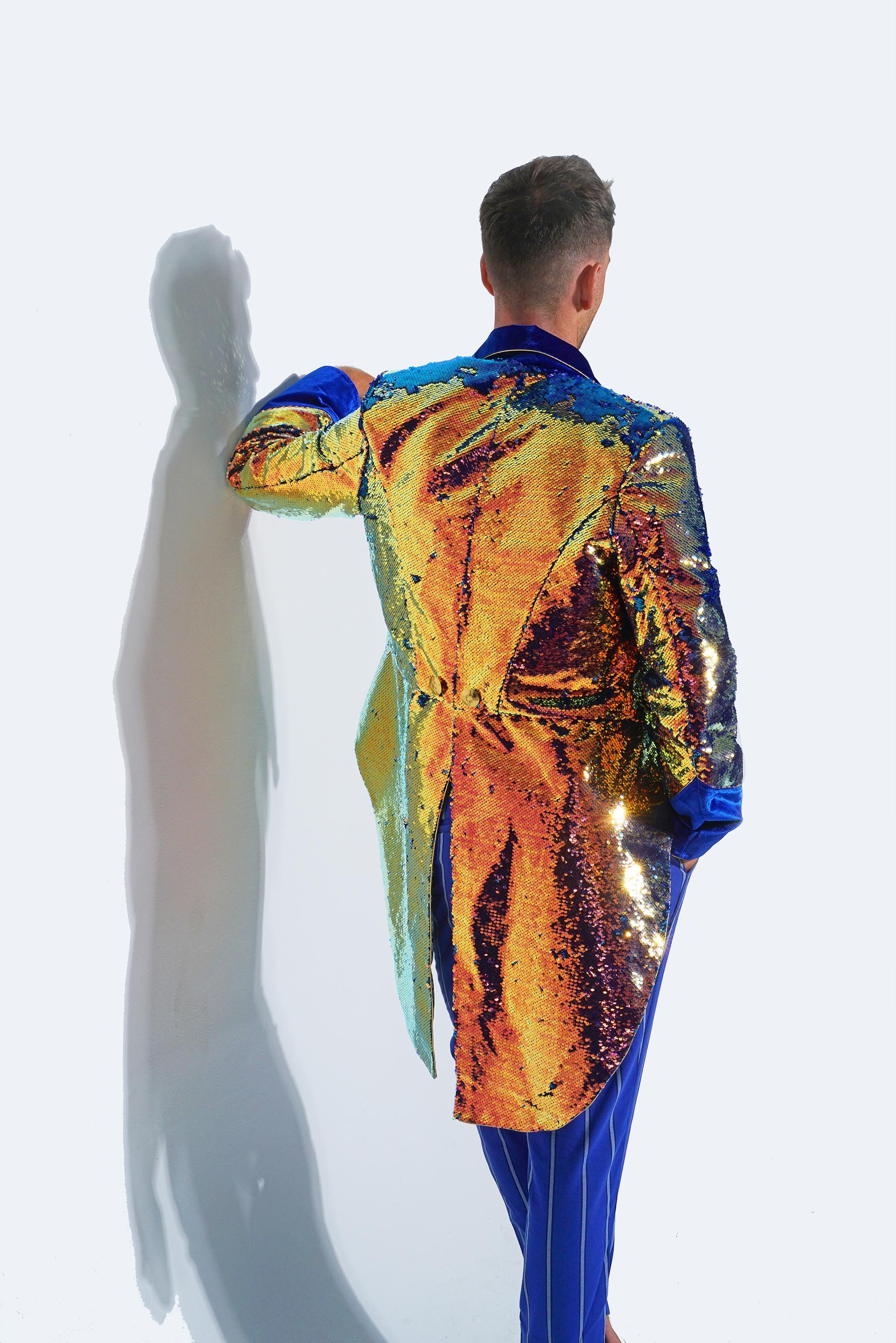 Beokeuioe - Giacca da uomo metallizzata con paillettes, bomber baseball anni 70, disco party, carnevale, costume con zip, glitter, blusone corto