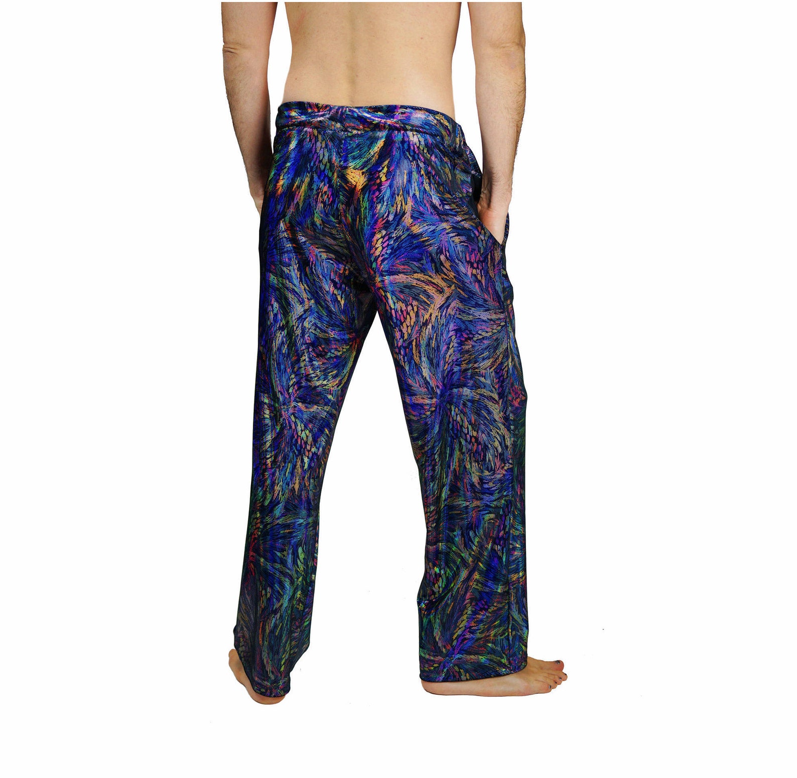 Psychedelic Pants Rave Pants Rainbow Festival Trousers Mens | Etsy