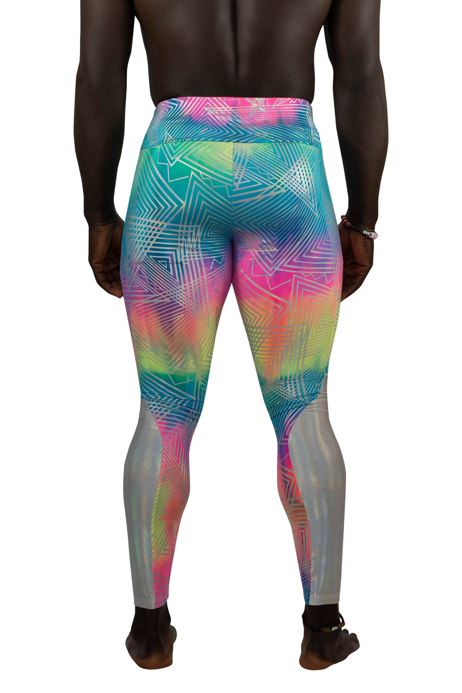 Meggings Holographic Mens Leggings Psychedelic Tights Sparkle - Etsy