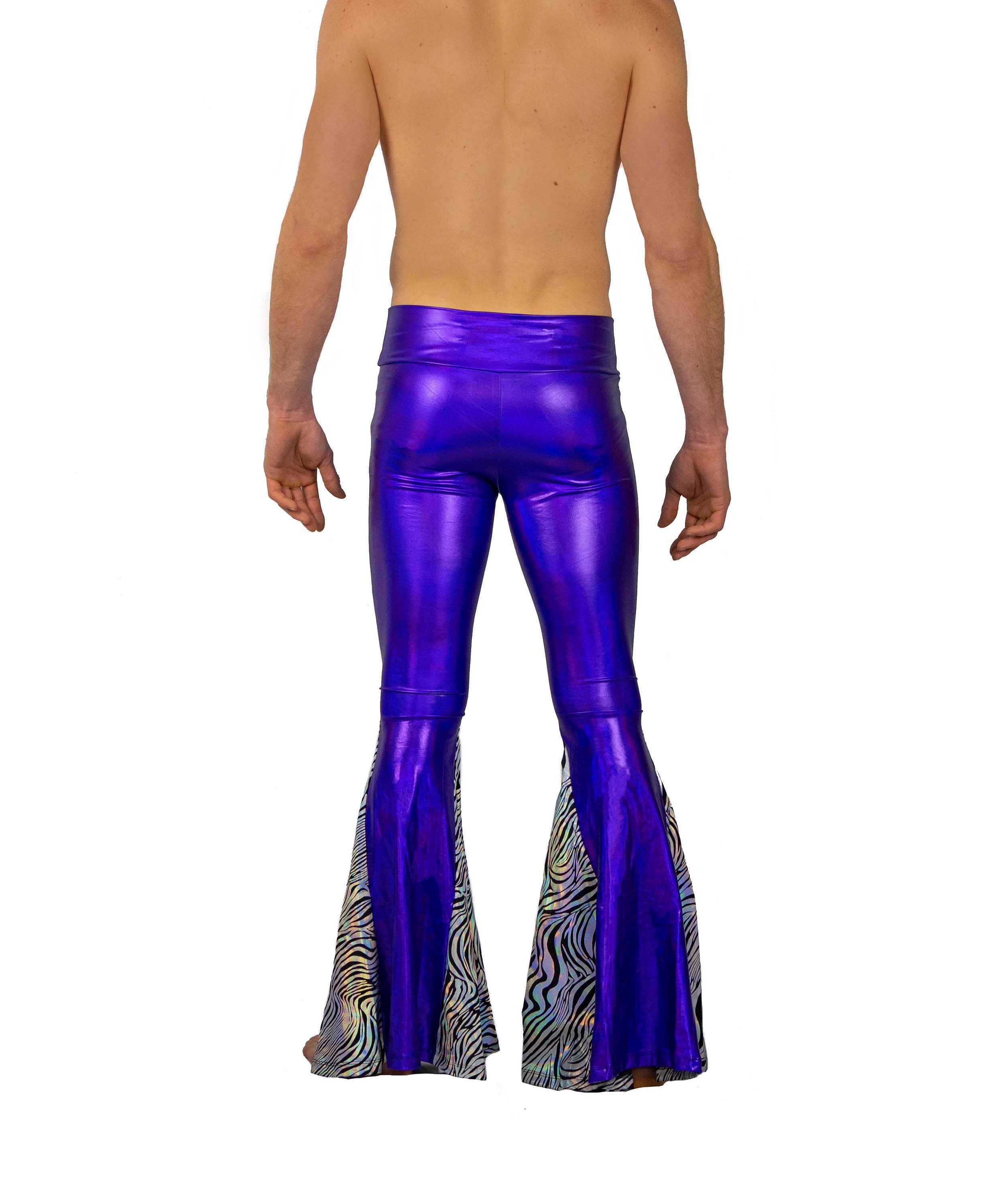 Flare Pants Zebra Print Pants 70s Bell Bottoms Men Flare Pants Zebra Print Pants 70s Bell Bottoms Men