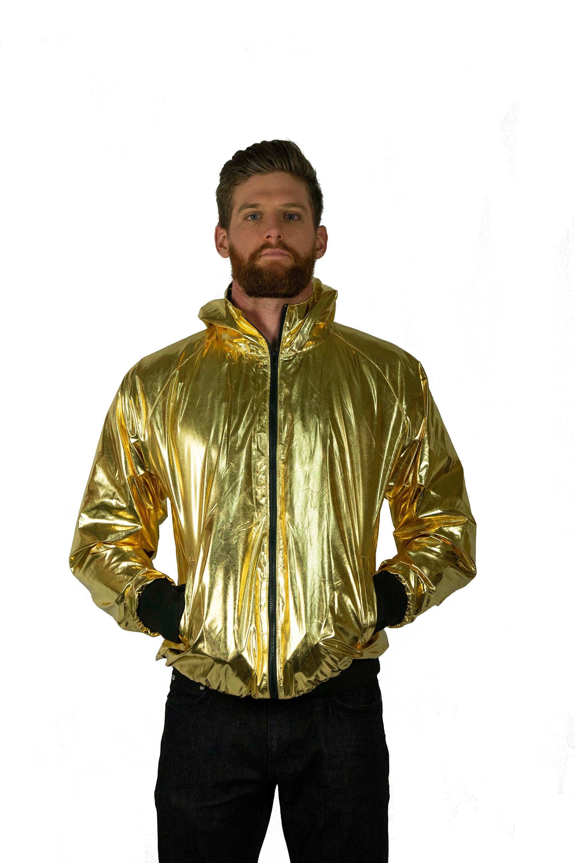 Holographic Jacket Windbreaker, Waterproof Festival Bomber