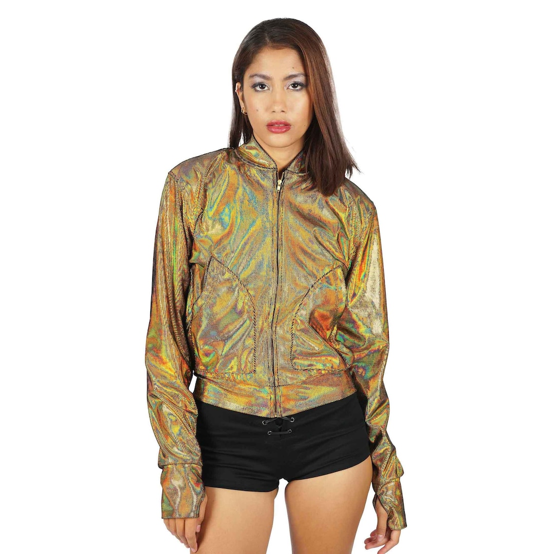 The Gold Glam Bomber in All Sizes main image 1
