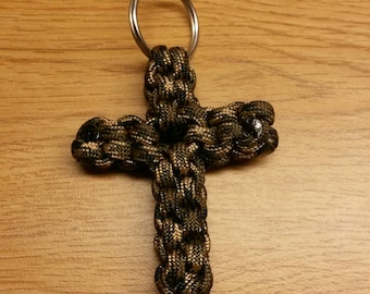 550 Paracord Cross Keychain