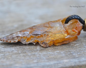 Golden Healer Himalayan Quartz Necklace Master Healer • Woven of Mountain Stillness & Cosmic Fire for Spiritual Workers and Starseeds