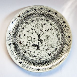 Bjorn Wiinblad MCM Nymolle Denmark  Winter Wall Plate from the Seasons Series