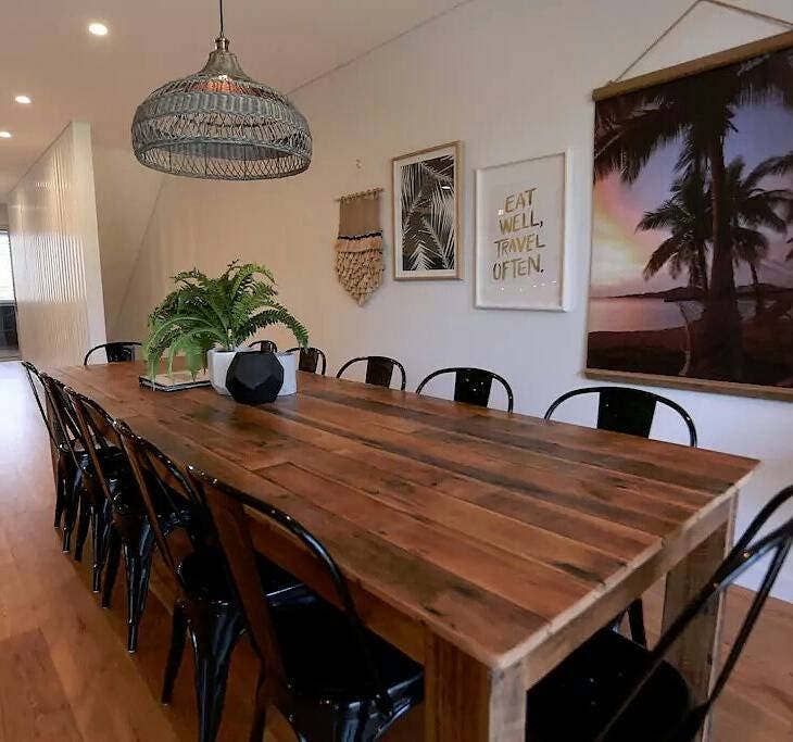 Recycled timber cheap dining table