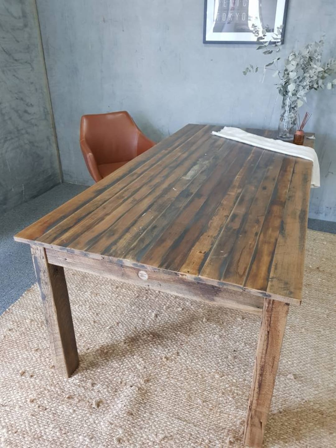 Rustic Recycled Timber Dining Table and Optional Bench Seats / Etsy