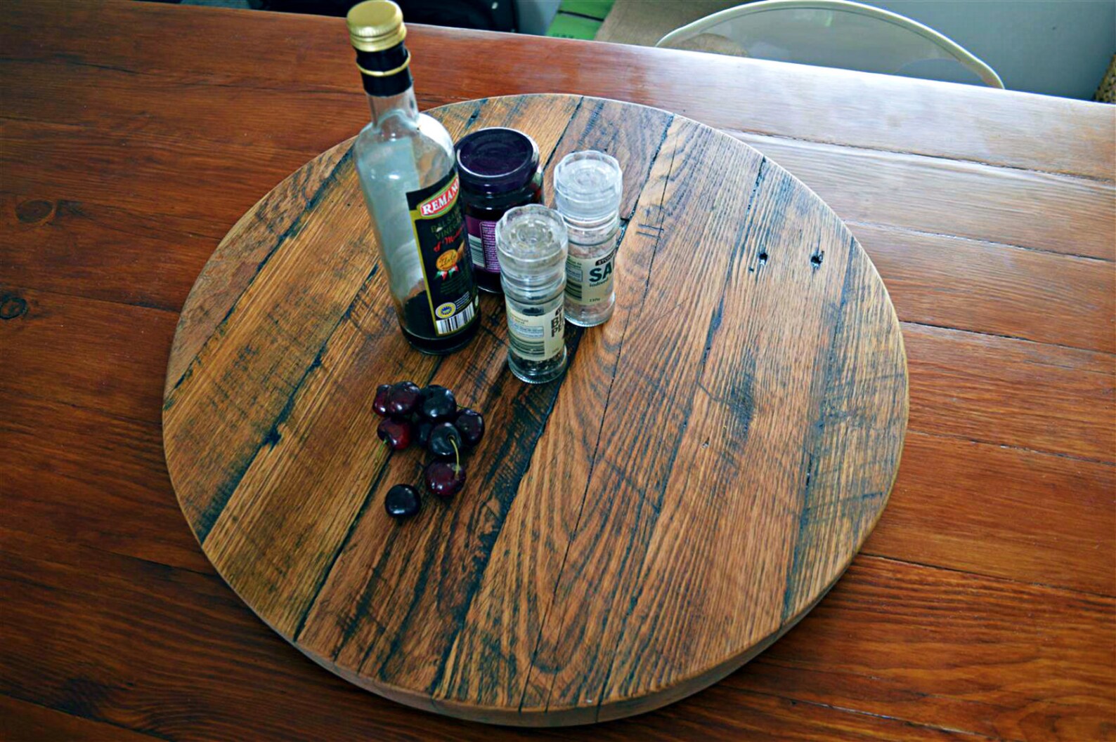 Recycled / Upcycled Hardwood Timber Rustic Lazy Susan Finished Etsy Australia