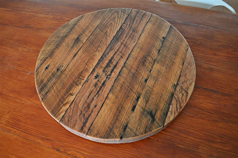 Recycled / Upcycled Hardwood Timber Rustic Lazy Susan Finished Etsy Australia