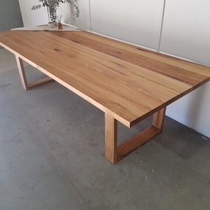 2.7 metre long Messmate dining table with hoop legs Australian made Custom made Eucalyptus timber image 1