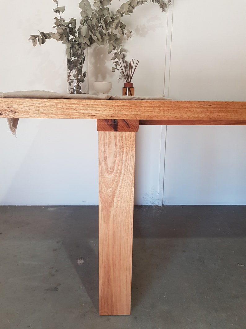 2.7 metre long Messmate dining table with hoop legs Australian made Custom made Eucalyptus timber image 3