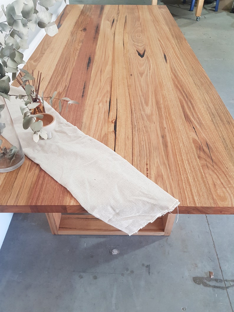 2.7 Metre Long Messmate Dining Table With Hoop Legs Australian Made