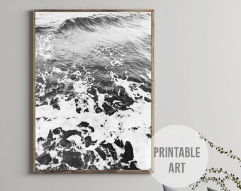 Ocean Print Wall Decor, Ocean Photo Print, Coastal Wall Decor, Coastal Prints, Ocean Digital Print, Printable Wall Art