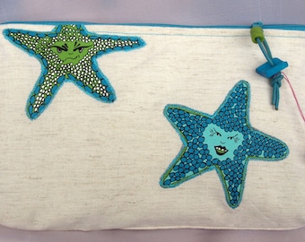 cosmetic bag, utility pouch *** Sea Urchin ***