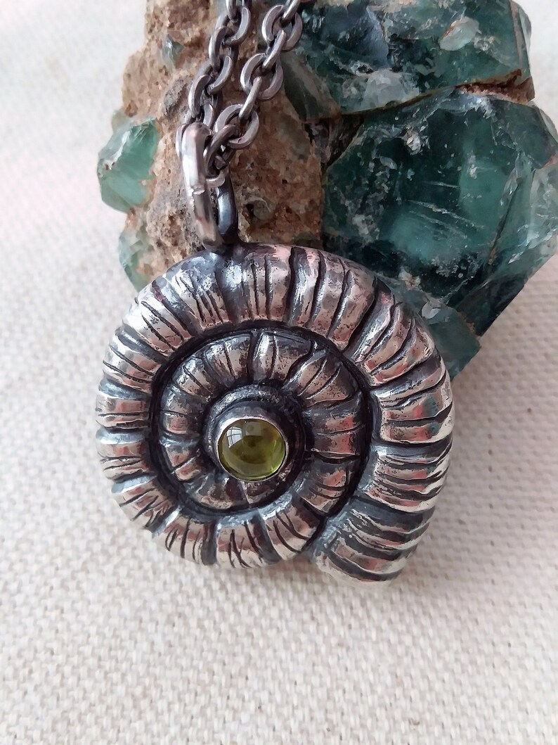 Silver Nautilus necklace detailed Nautilus pendant made of Etsy