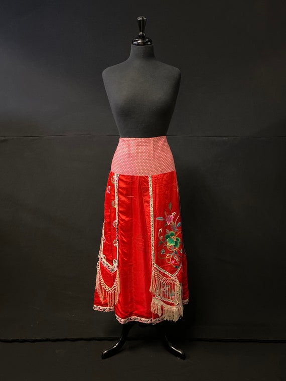Antique Chinese Qun skirt (split like trouser legs
