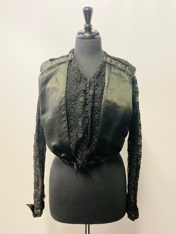 Edwardian American Blouse Trimmed in Jet