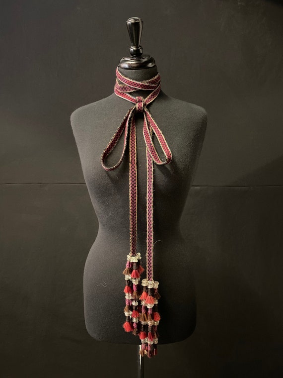 1880s Antique European Tassel Belt Handmade