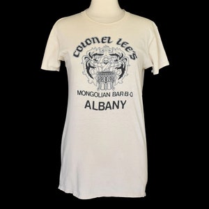 Vintage 80er Jahre Mongolian Bar-B-Q T-Shirt, 1980er Jahre Restaurant T-Shirt, Screen Stars, Größe S bis M