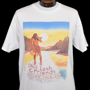 T-shirt Vintage Blanc Phil Lesh 'Memory' - Taille S à 5XL, Manches Courtes, Neuf Avec étiquettes
