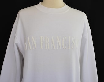 Vintage 80s San Francisco Puffy Graphic Souvenir Sweatshirt Size Large