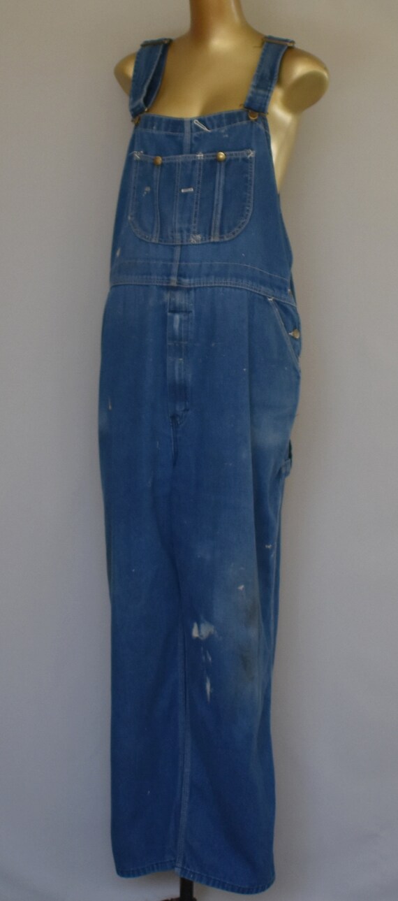 Vintage 70s Sears Work Overalls, 1970s Medium Was… - image 3