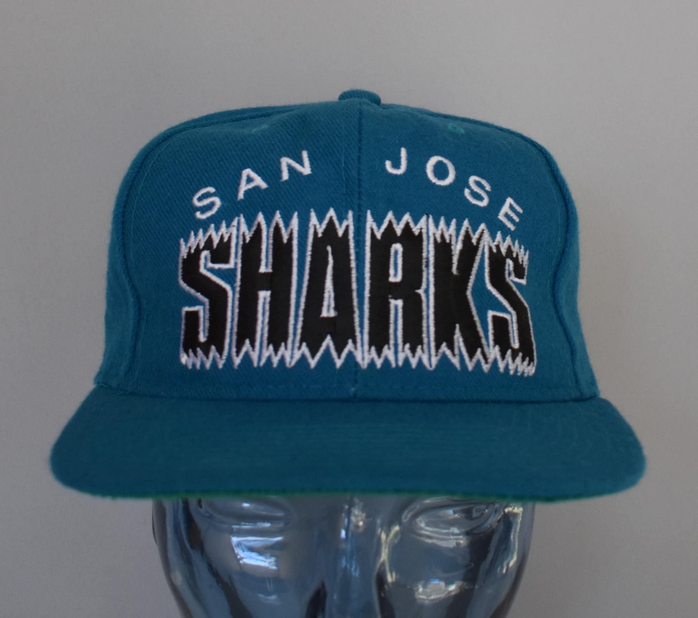 Vintage 90's San Jose Sharks NHL Ice Hockey Front Row Snapback Hat
