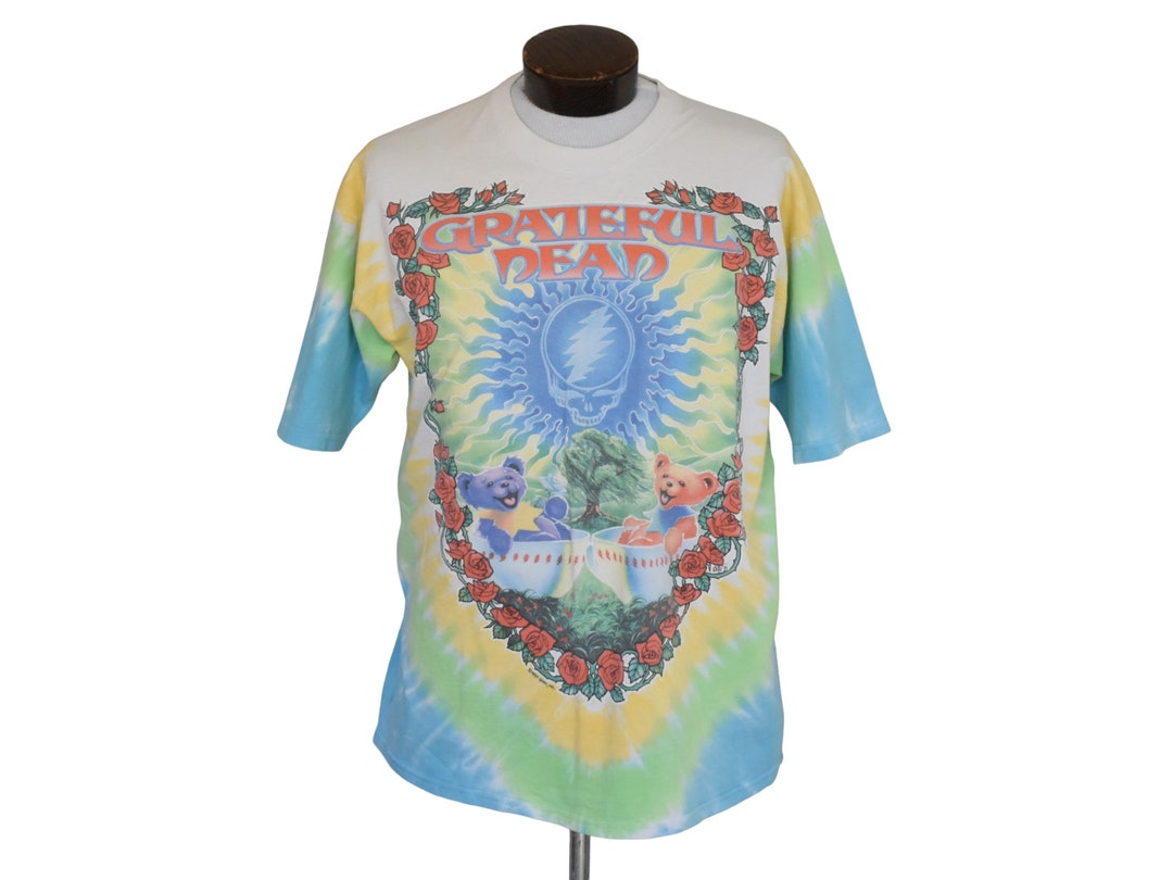 GRATEFUL DEAD DEAD BEAR Band T-shirt (Men's Size S) cotton black type Vintage Second Hand