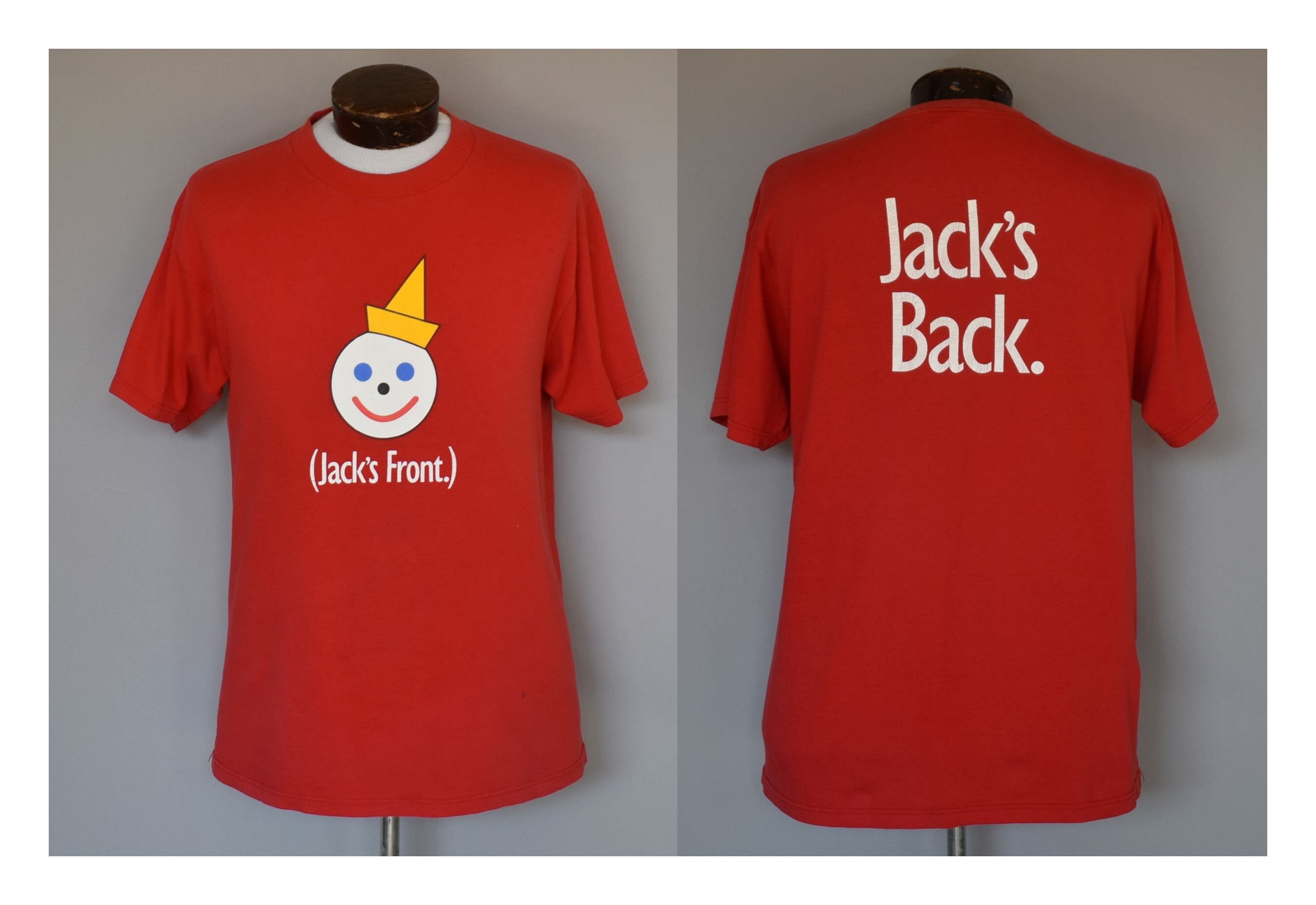 Vintage 90s Jack in the Box T-shirt, 1990s Restaurant Advertising 