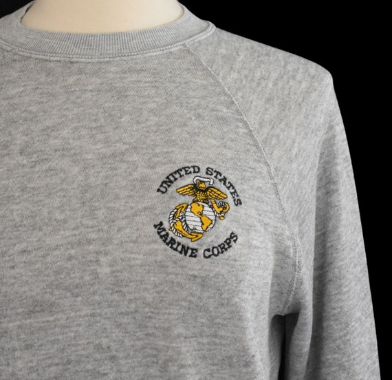 Vintage 60s US Marine Corps Sweatshirt, 1960s Uni… - image 2