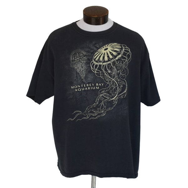 Vintage 90s Monterey Bay Aquarium Souvenir T-shirt, 1990s Jellyfish Tee Shirt, Size Large to XL