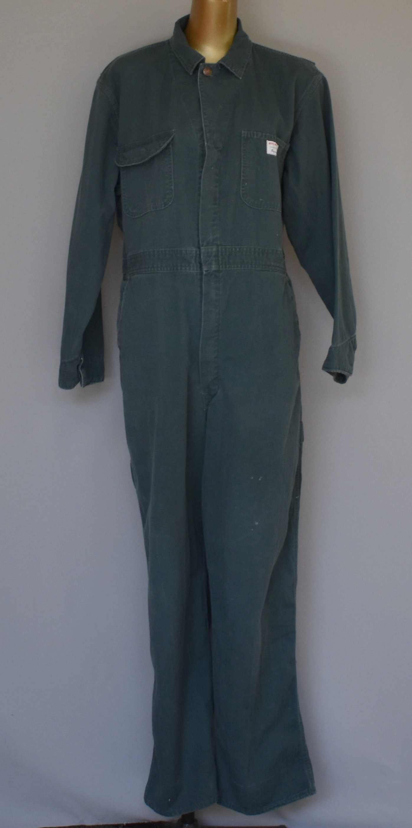 Vintage Green Coveralls 60s Big Mac Mechanics Overalls 1960s Etsy