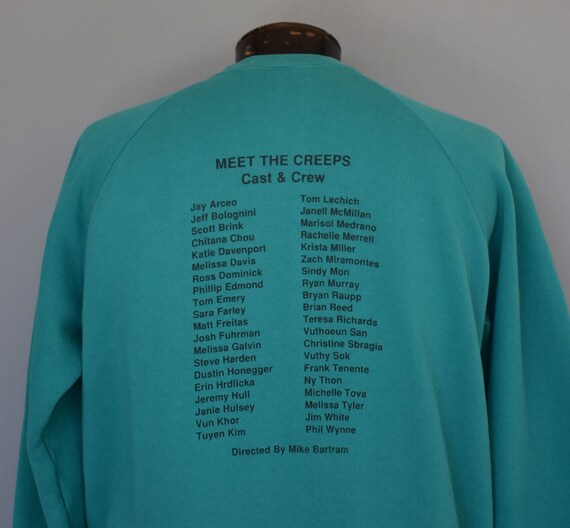 Vintage 90s Meet The Creeps Sweatshirt, 1990s Cre… - image 6