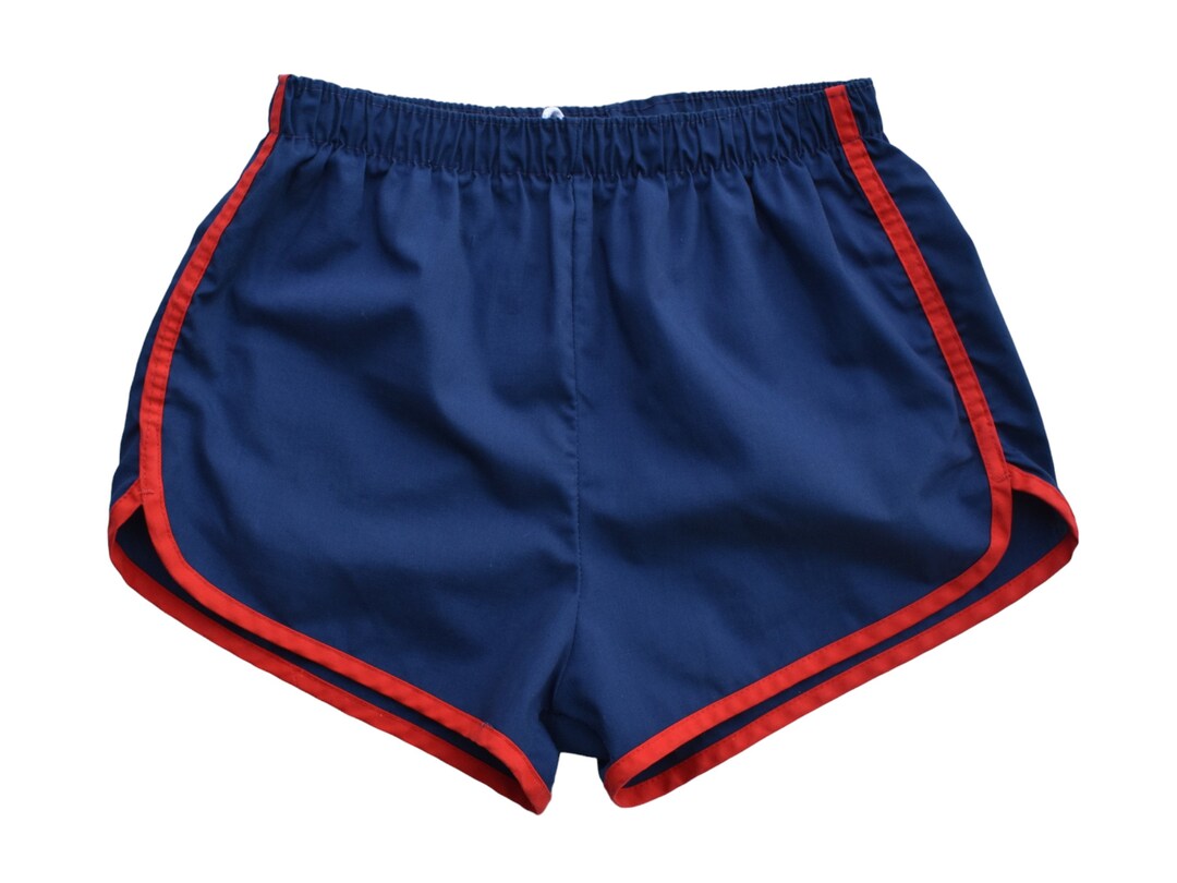 Vintage 70s Blue Trimmed Shorts, 1970s Basketball Shorts, Size Small - Etsy