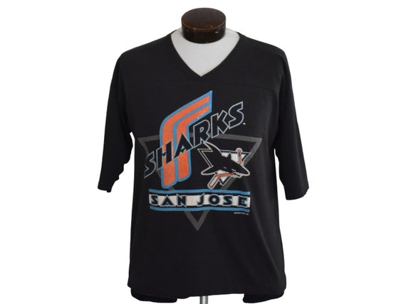 Vintage 00s Black NHL San Jose Sharks T-Shirt - Large Cotton