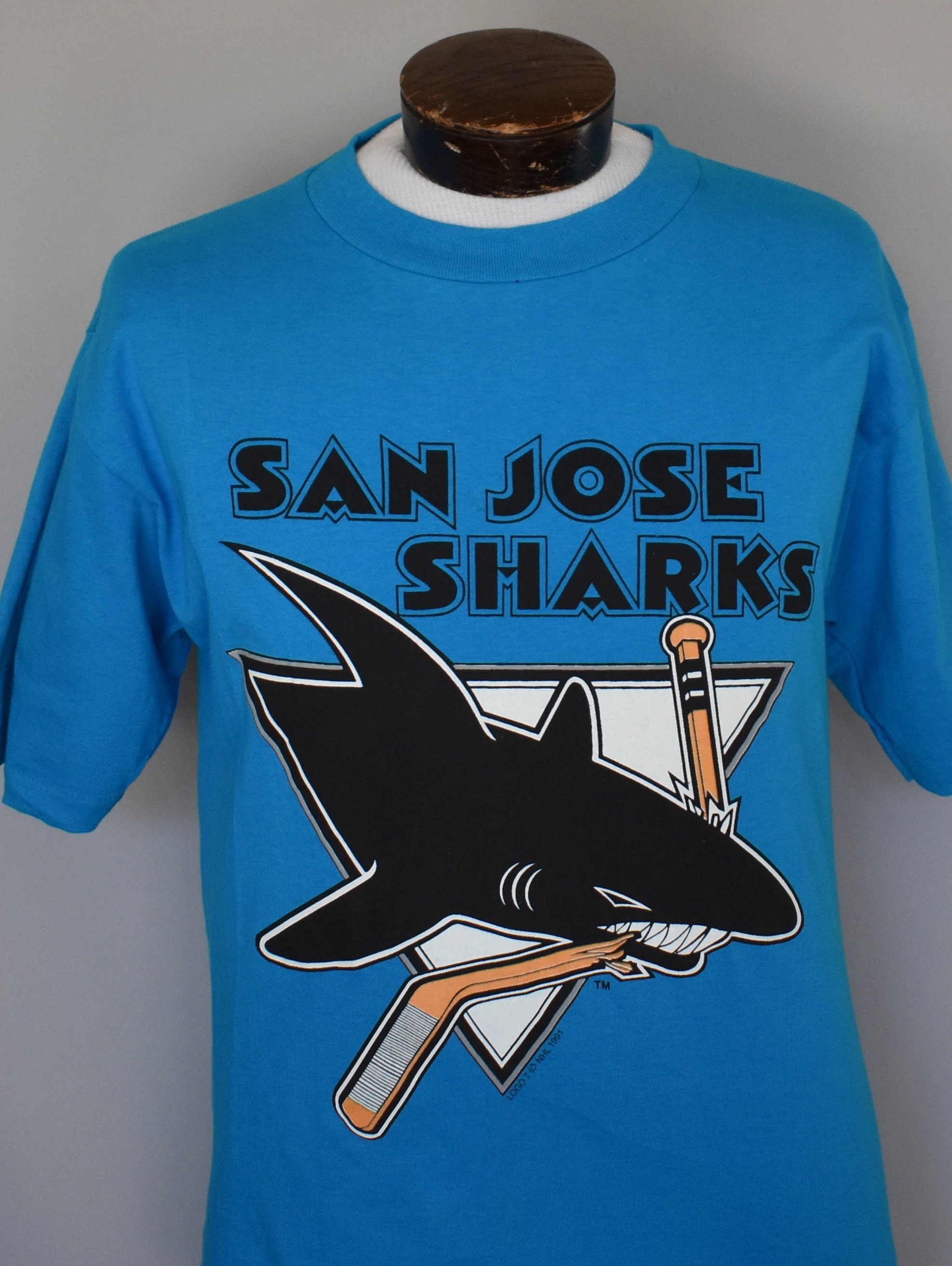 Vintage San Jose Sharks Salem Sportswear Hockey Tshirt, Size