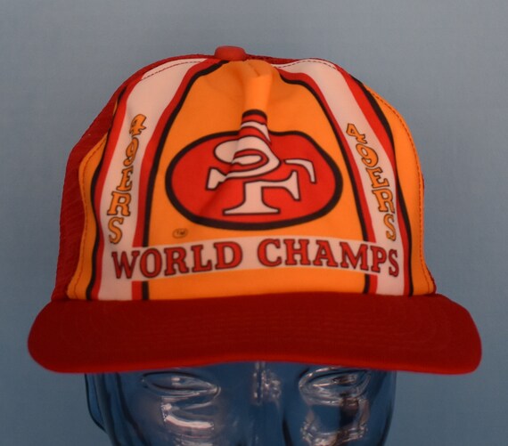 San Francisco 49ers Snap BACK, Vintage 80s SF 49ers Super Bowl Hat, 1980s World Champs Ball Cap