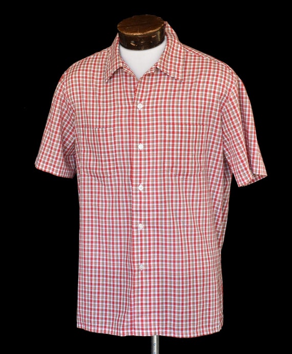 Vintage 70s Men's JCPenney Short Sleeve Shirt, 19… - image 4