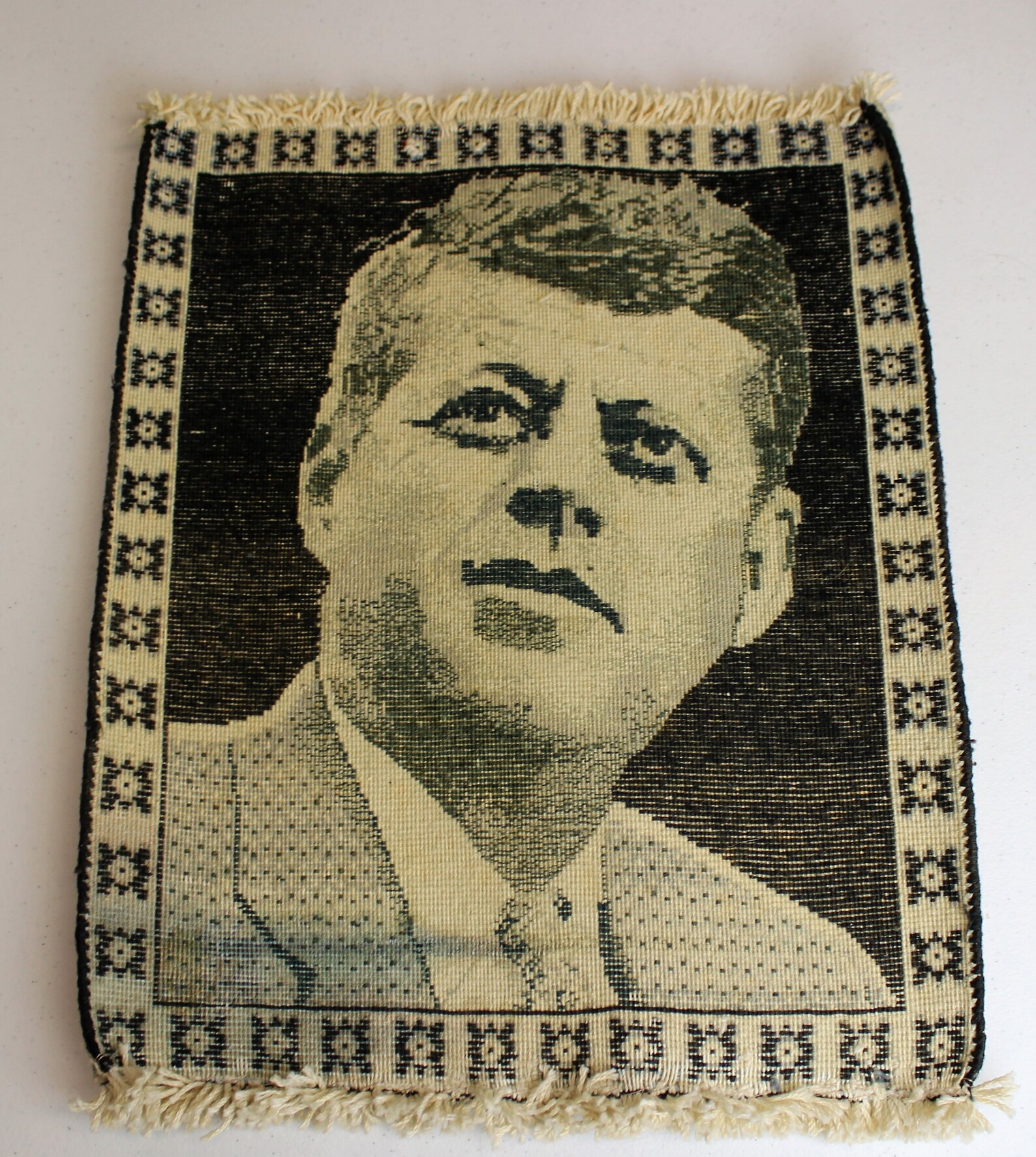 JFK John F Kennedy Tapestry Rug Wall Hanging Vintage 1960s Etsy