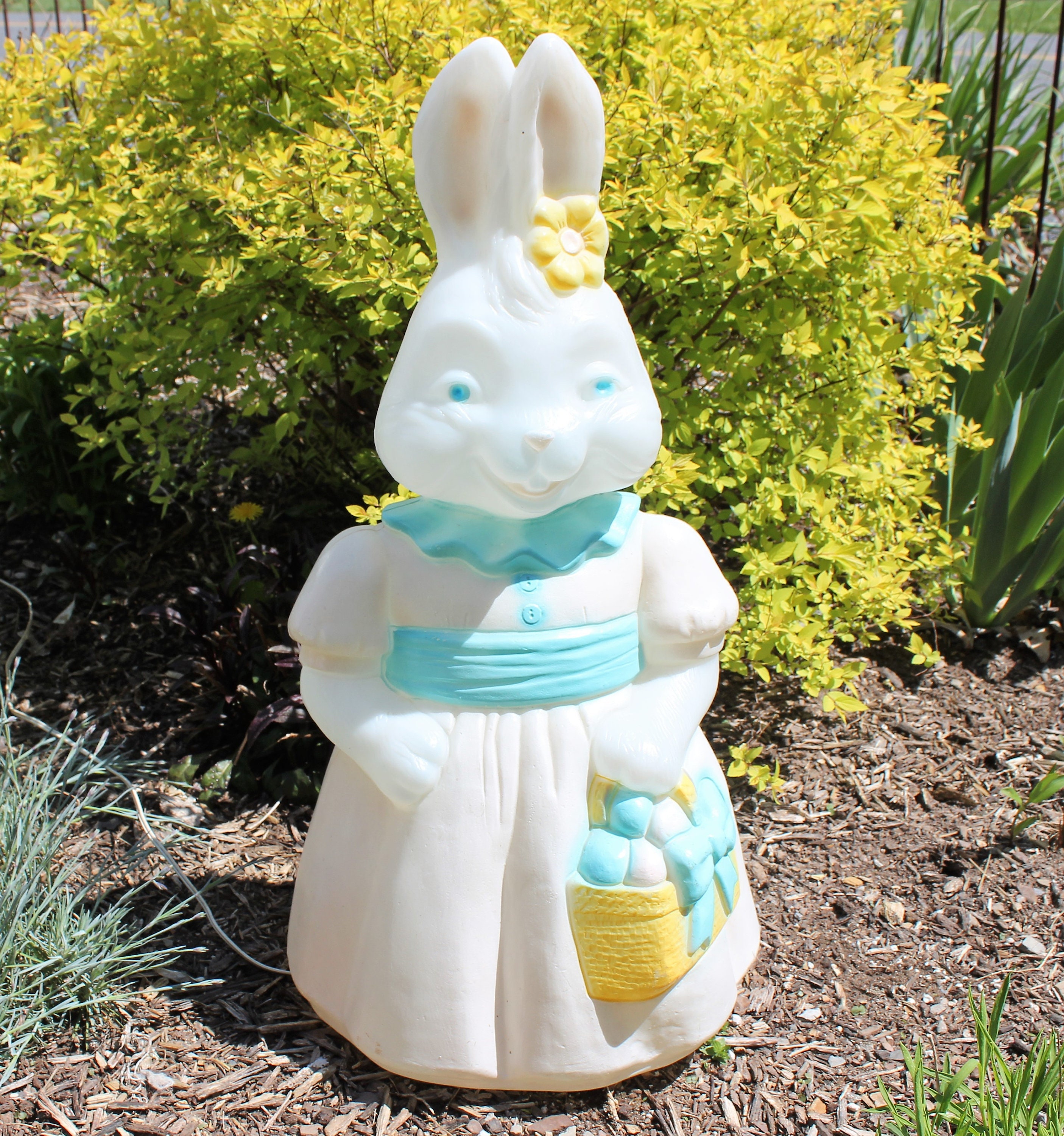 Vintage Girl Easter Bunny plastic Light up Rabbit 25 Etsy